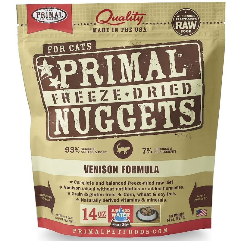 Nuggets Venison Formula Freeze-Dried Raw Grain-Free Cat Food 5.5 oz