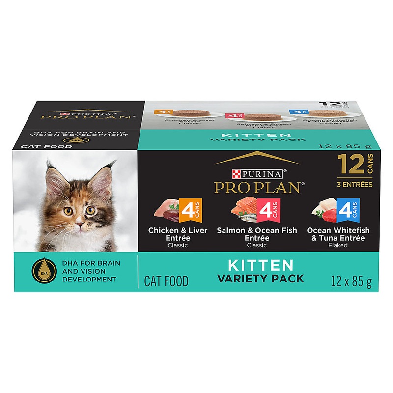 Purina Pro Plan Focus Kitten Favorites Wet Kitten Food Variety Pack – 12x85g