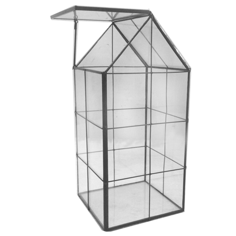TERRA POTS Geometric Terrarium #3B (Framed House M / 11x11x24.5cm)