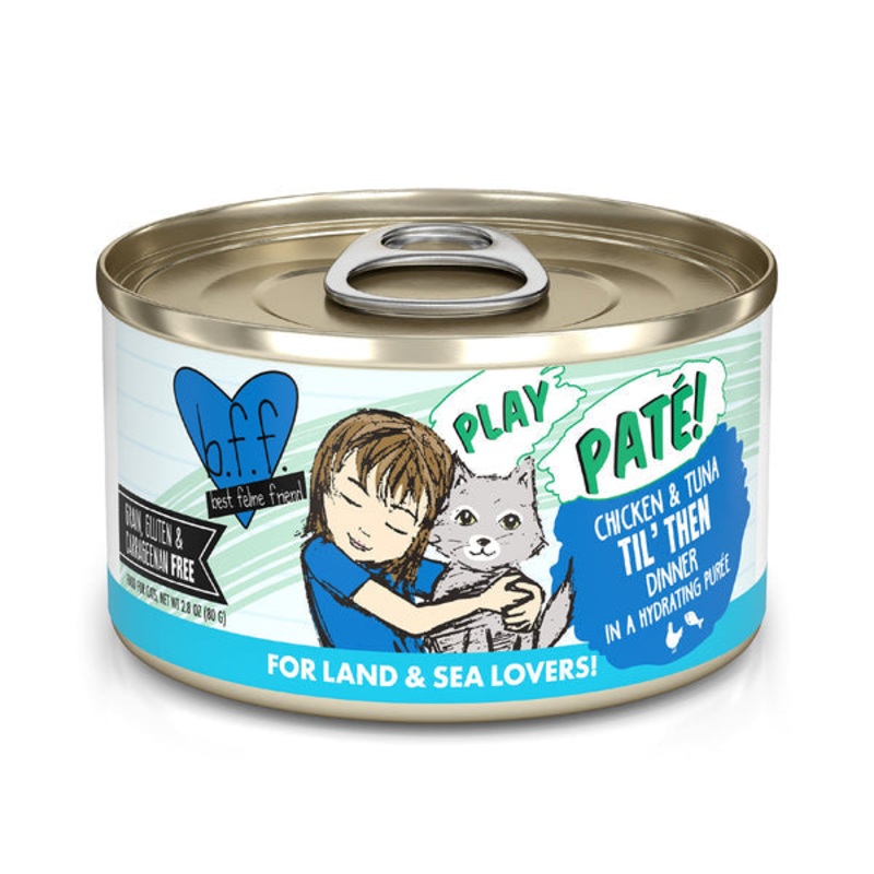 Weruva B.F.F. PLAY PAT! Chicken & Tuna Til’ Then Dinner in a Hydrating Pure Cat Food