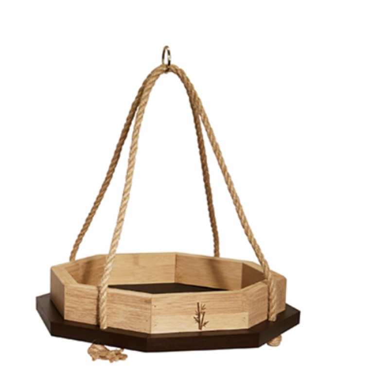 WoodLink Ultimate Renewable Bamboo Contemporary Octagon Platform feeders 1.5 lb. mixed seed capacity