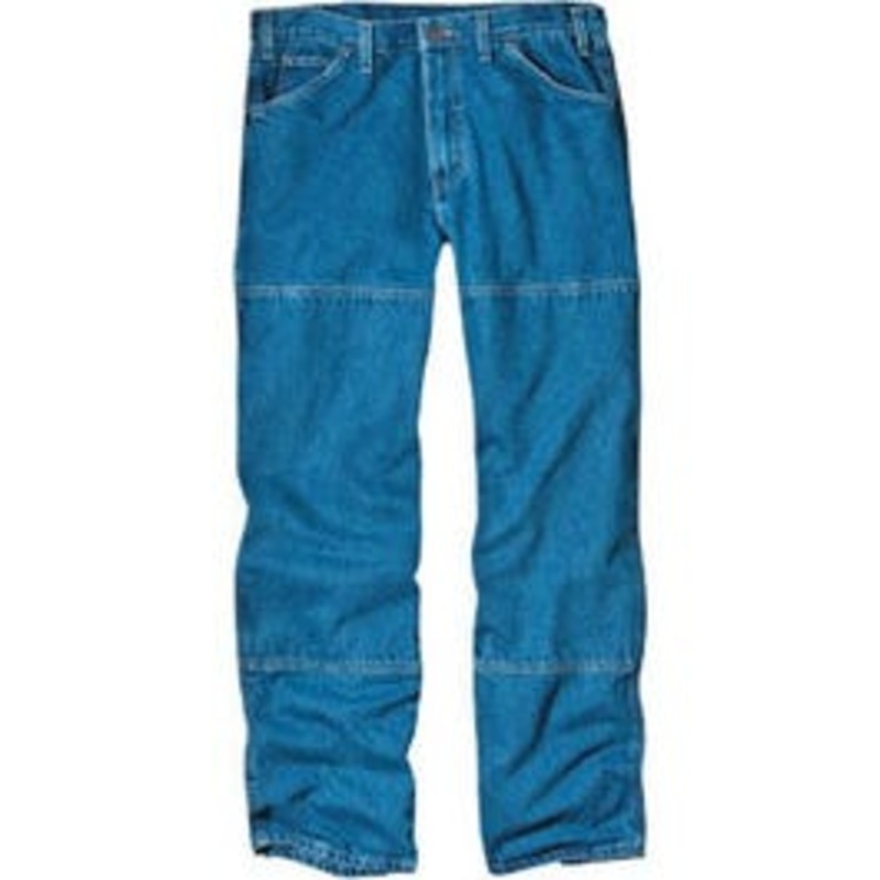 Workhorse Jeans, Stonewash Denim, Relaxed Fit, Double Knee, Men’s 40 x 32-In.
