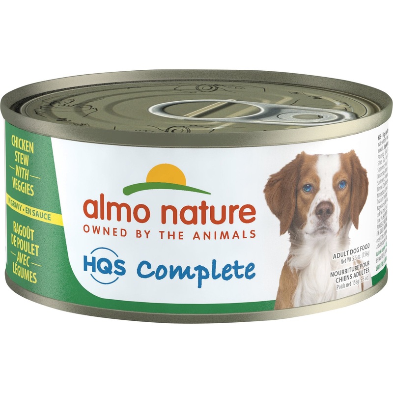 Almo Nature HQS Complete Chicken Stew With Veggies Canned Dog Food 5.5- Oz Cans, Case of 24