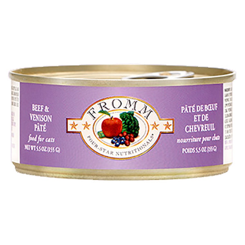 Beef & Venison Pate Grain-Free Wet Canned Cat Food 5.5oz Case ( 12 Cans )