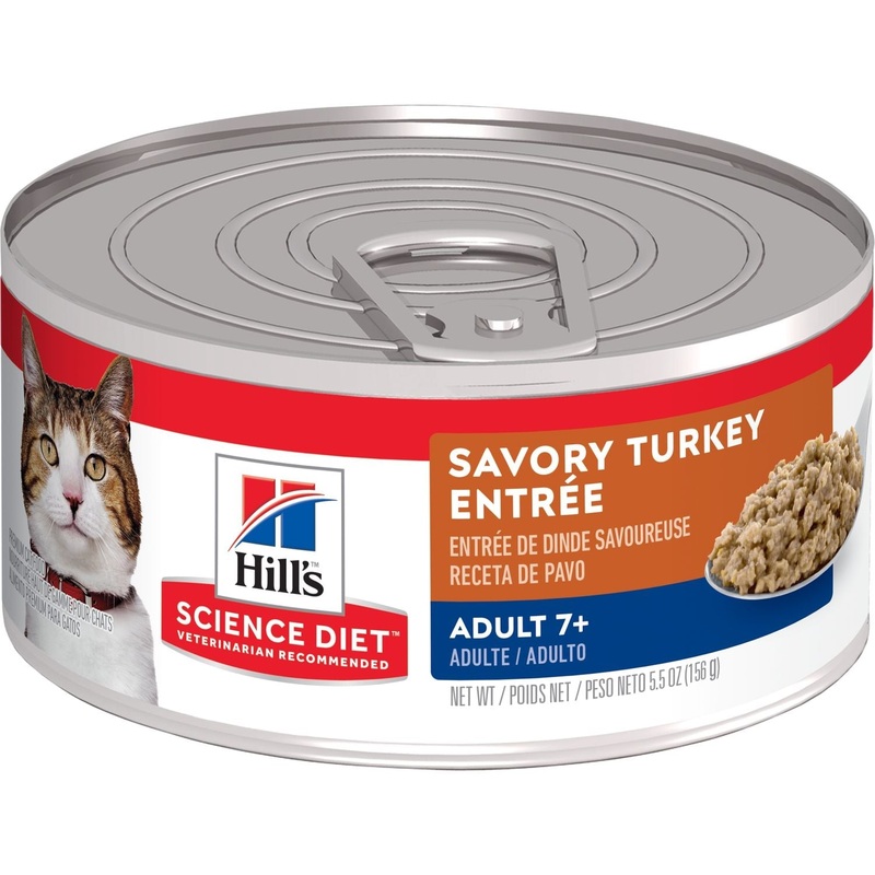 Hill’s Science Diet Adult 7+ Savory Turkey Entre cat food