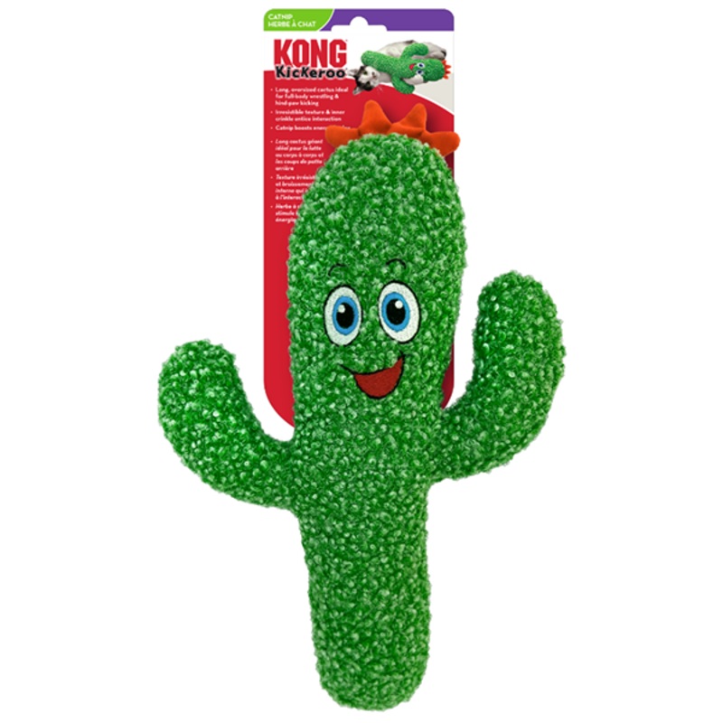 Kickeroo Cactus Crinkle Plush Catnip Cat Toy 14.4 inches x 8.5 inches