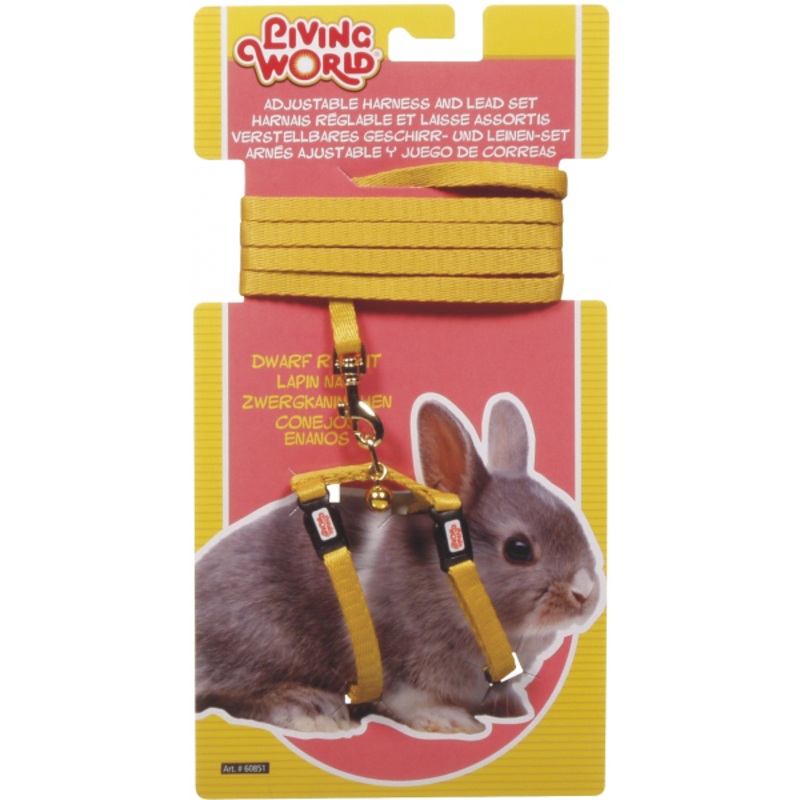 LIVING WORLD DWARF RABBIT HARNESS & LEAD SET GREEN