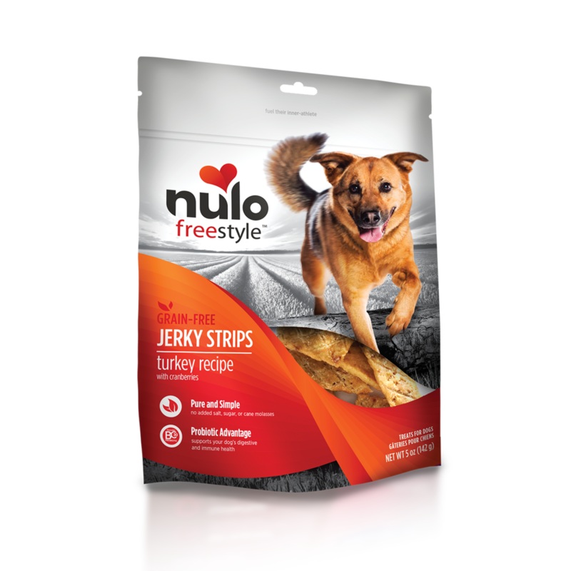Nulo FreeStyle Turkey & Cranberries Jerky Strips For Dogs 5-oz