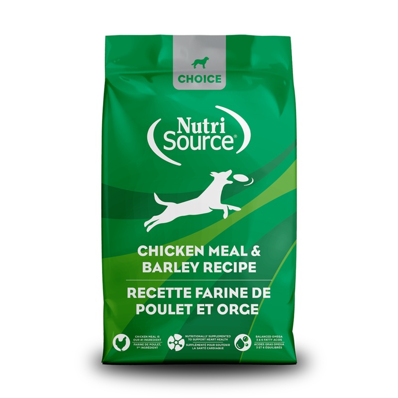 NutriSource Choice Dry Dog Food – Chicken Meal & Barely – 40lb Bag