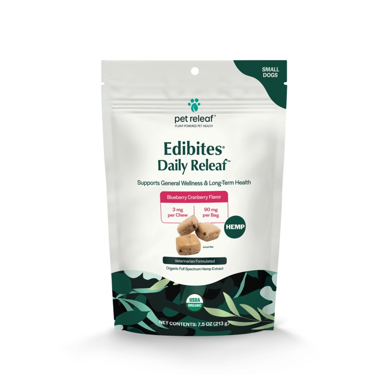 Pet Releaf Daily Releaf Edibites Blueberry & Cranberry Flavor for Small Dogs 7.5 oz