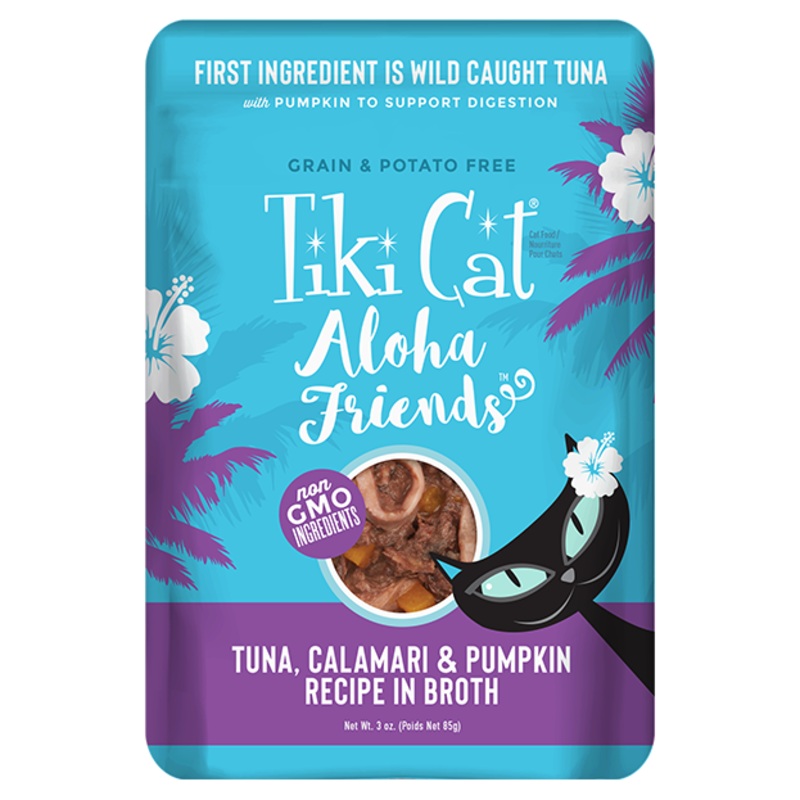 Tiki Cat Aloha Friends Grain Free Tuna with Calamari and Pumpkin Cat Food