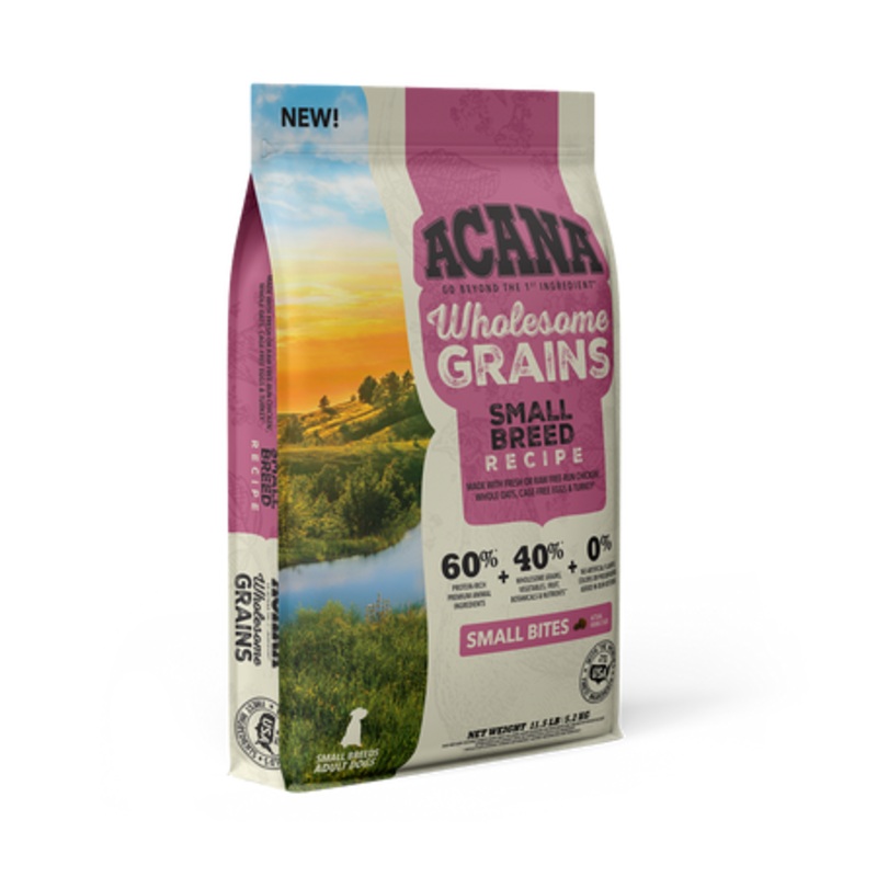 Acana Wholesome Grains, Small Breed Recipe Dry Dog Food 4 Lb