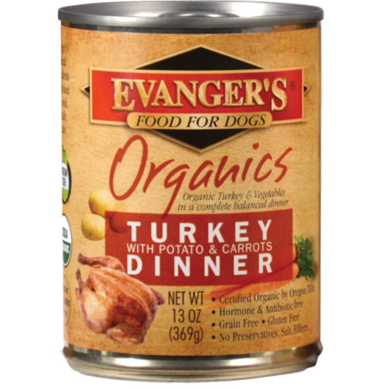 Evanger’s 100% Organic Turkey with Potato And Carrots Canned Dog Food