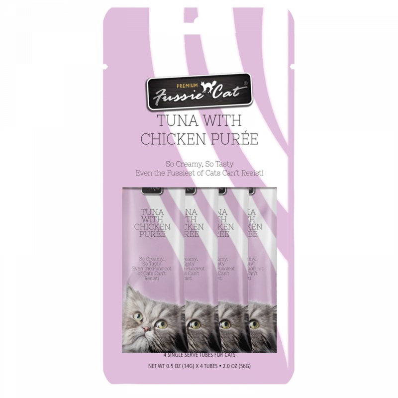 Fussie Cat Tuna with Chicken Puree Canned Cat Treat Food Topper