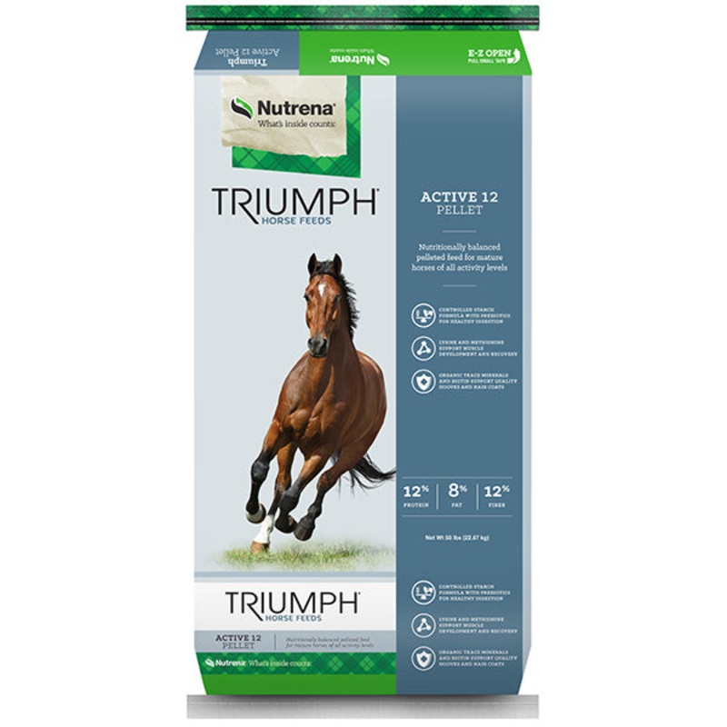 Nutrena Triumph Active 12 Pellet Horse Feed 50-lb