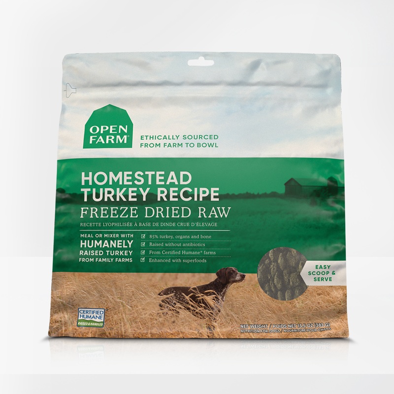 Open Farm Freeze Dried Raw Dog Food – Homestead Turkey 13.5oz