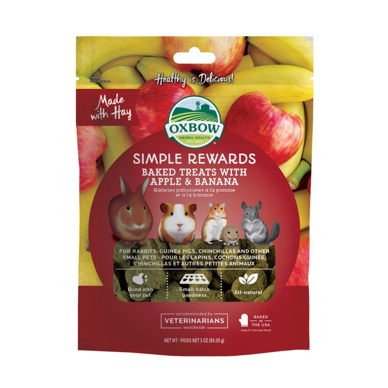 Oxbow Animal Health Simple Rewards Baked Small Animal Treats w/Apple & Banana