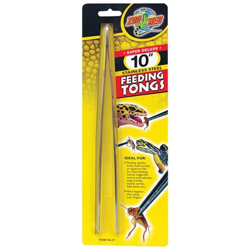 STAINLESS STEEL FEEDING TONGS (10 IN)