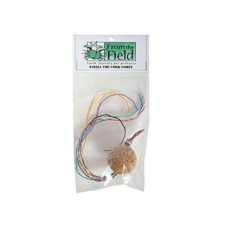 Stella the Cork Comet Rainbow Hemp Twine & Natural Cork Toy One Size
