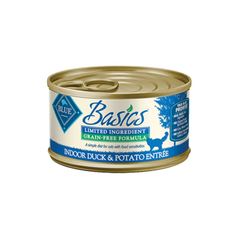 Blue Buffalo Basics Limited Ingredient Diet Adult Grain Free Duck and Potato Recipe Canned Cat Food