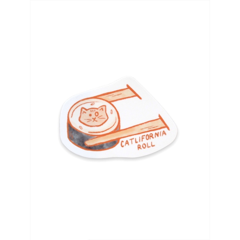 Cat-lifornia Sushi Roll vinyl sticker