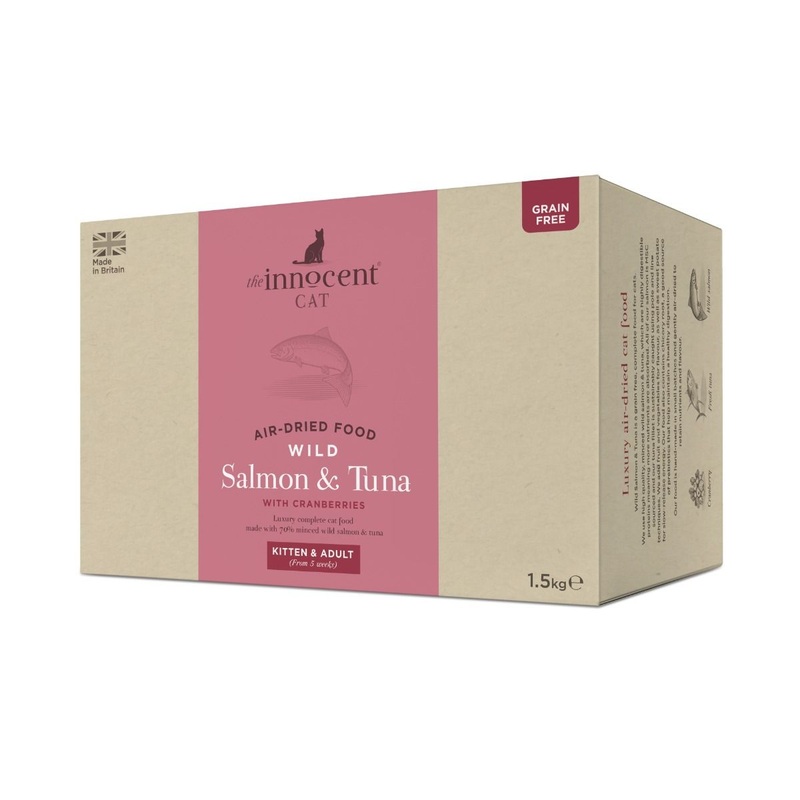 The Innocent Cat Air-Dried Salmon & Tuna with Cranberry Kitten & Adult Dry Cat Food 1.5kg – 1.5kg