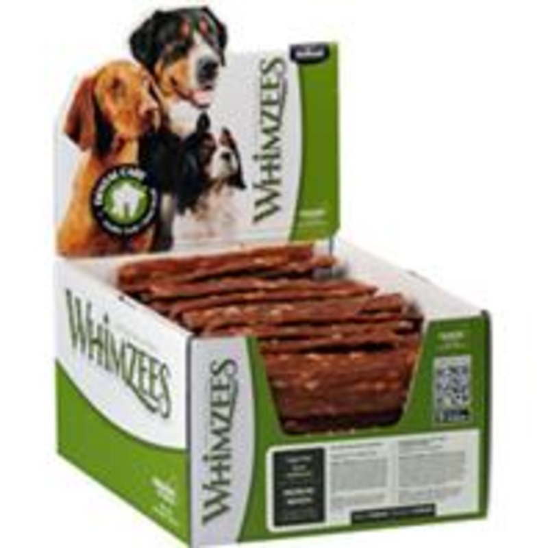 Whimzees Veggie Strip Dental Treat – Brown; Medium