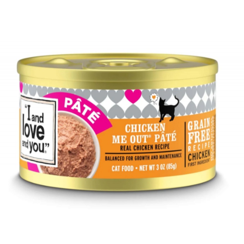 I and Love and You Grain Free Chicken Me Out Pate Recipe Canned Cat Food
