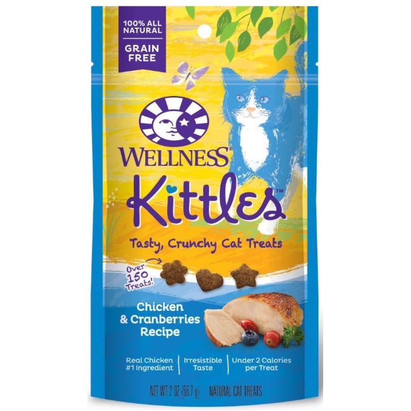 Kittles Grain-Free Crunchy Chicken & Cranberry Cat Treats 2 oz