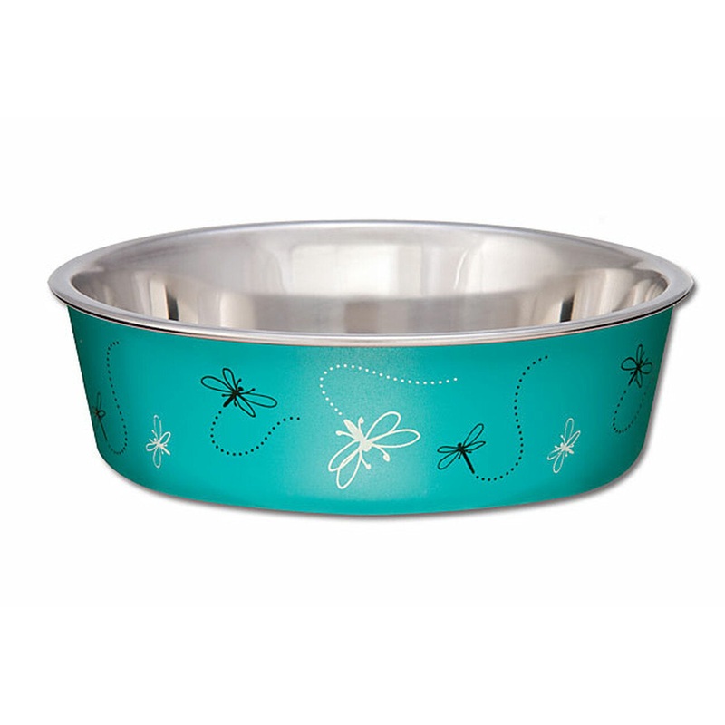 Loving Pets Dragonfly Turquoise Bella Bowl Large (35-65 lbs)