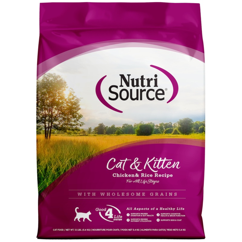 NutriSource Cat & Kitten Chicken & Rice Recipe 12lb