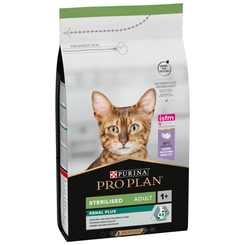 Purina Pro Plan Sterilised Adult Renal Plus Dry Cat Food with Turkey 1.5 Kg