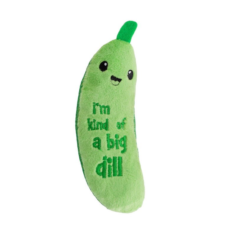 Crunchy Pickle Kicker Dental Cat Toy, Green Green