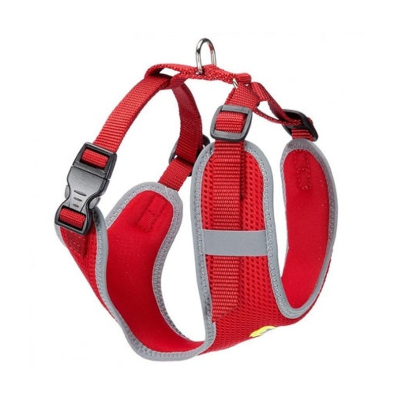 Ferplast Nikita PM Technical Harness In Breathable Nylon[Color – Maroon, Dimension – 30-43 x 38-55cm x 15mm, Size – M]