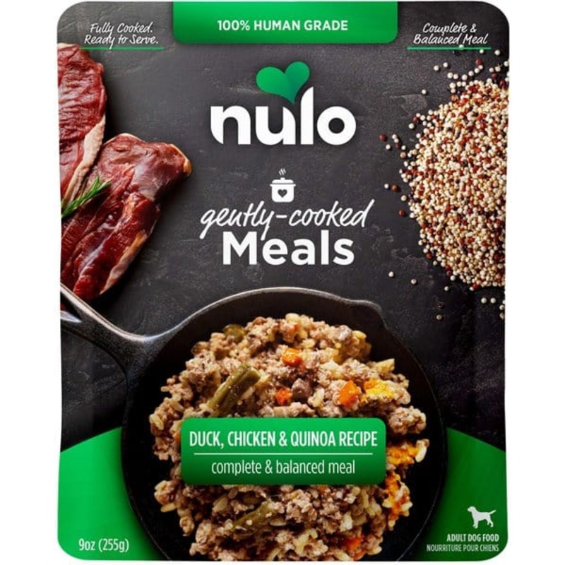 Nulo Gently-Cooked Meals Duck, Chicken & Quinoa Recipe Wet Dog Food Pouch 9 oz
