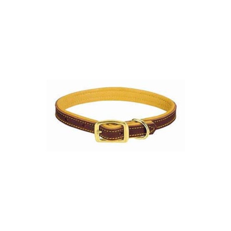 Weaver Leather Deer Ridge Leather Dog Collar Brown Leather 5/8 in x 11 in