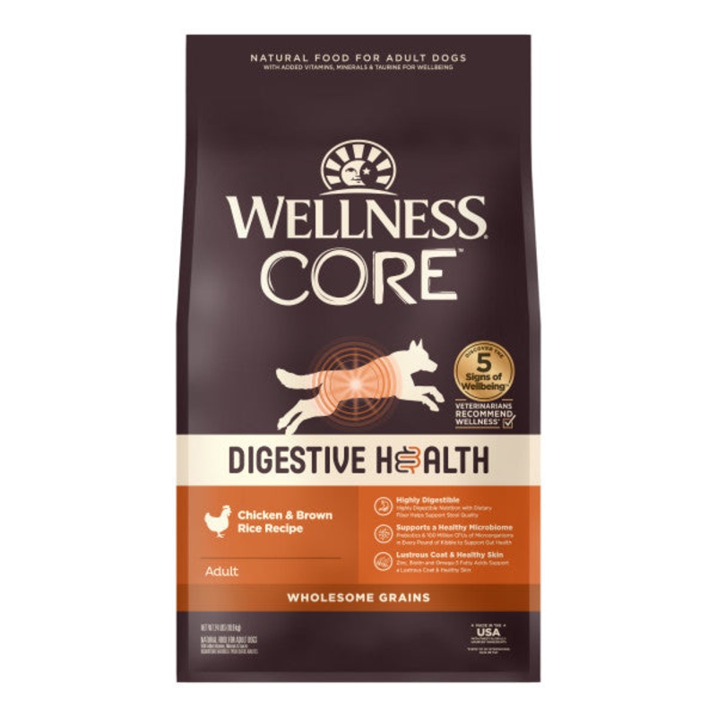 Wellness CORE Digestive Health Chicken & Brown Rice Dog Food 24-lb